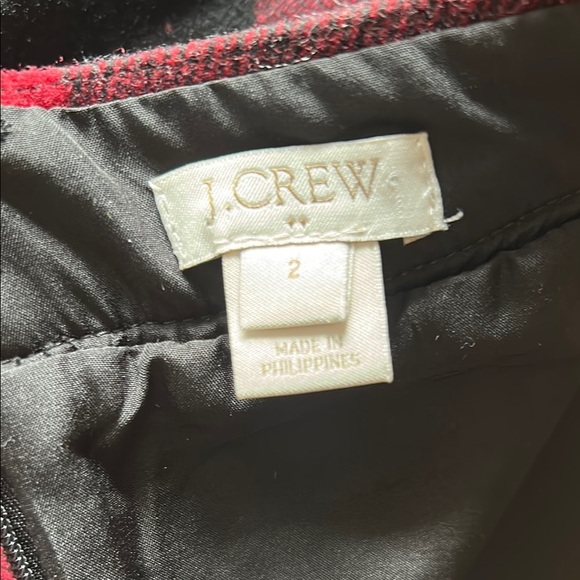 J. Crew Vintage Red and Black Mini Pencil Skirt, Y2K, Size 2 - Picture 2 of 3